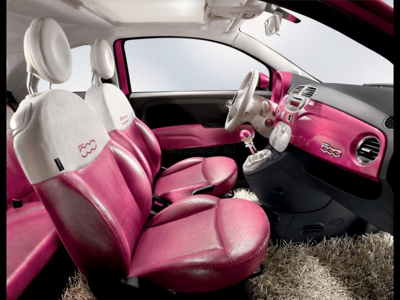 fiat 500 pink